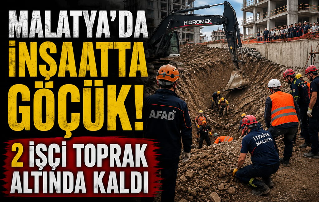 Malatya’da inşaatta göçük: 2 işçi toprak altında kaldı