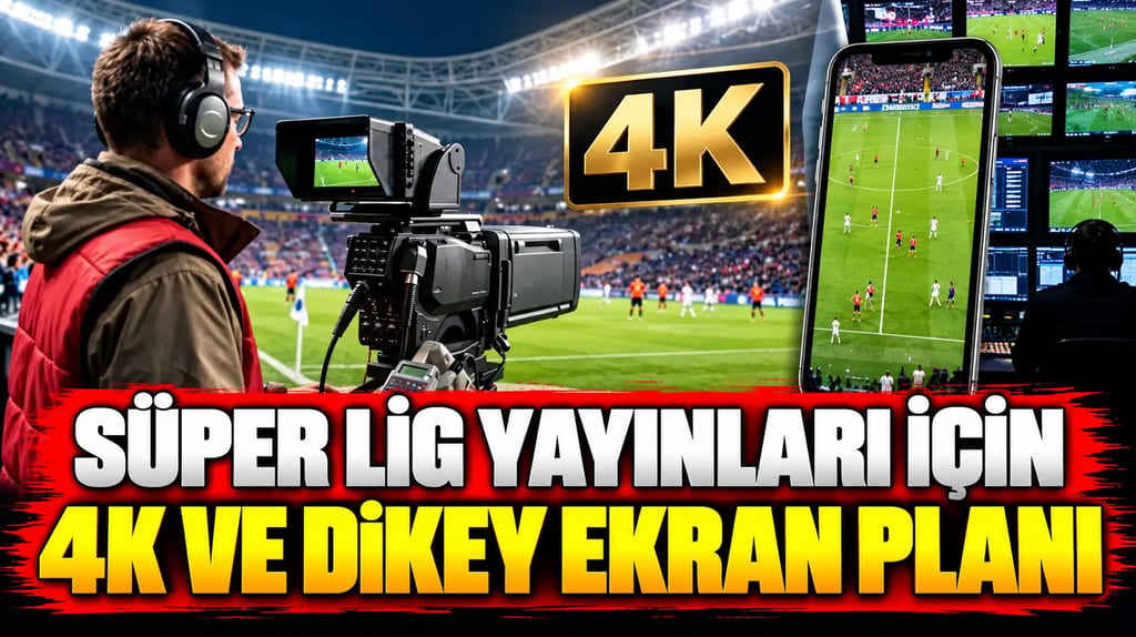 Süper Lig yayınları için 4K ve dikey ekran planı