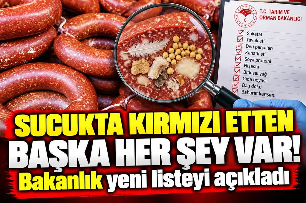Bakanlık listeyi paylaştı, tek tek ifşa oldu: Sucuktan baş eti, kanatlı eti ve dil çıktı!