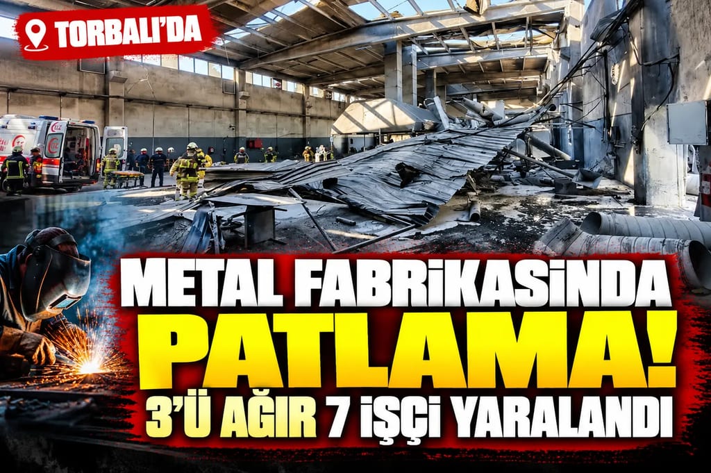 Torbalı’da metal fabrikasında patlama: 3’ü ağır 7 işçi yaralandı