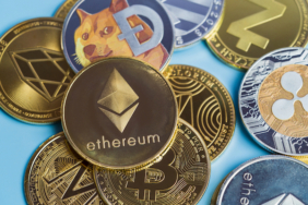 Golden,Ethereum,Eth,Group,Included,With,Crypto,Currency,Coin,Dogecoin