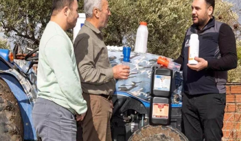 Çiftçiye buzağı kiti ve dezenfektan desteği