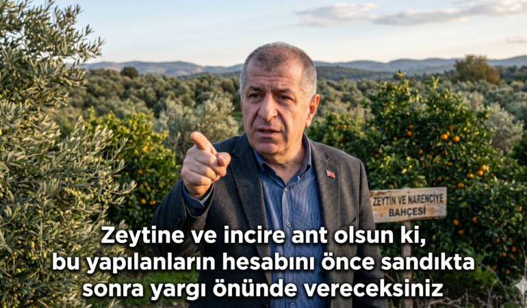 Ümit Özdağ: “Zeytine ve İncire Ant Olsun Ki Bu Yapılanların Hesabını Önce Sandıkta Sonra Yargı Önünde Vereceksiniz”