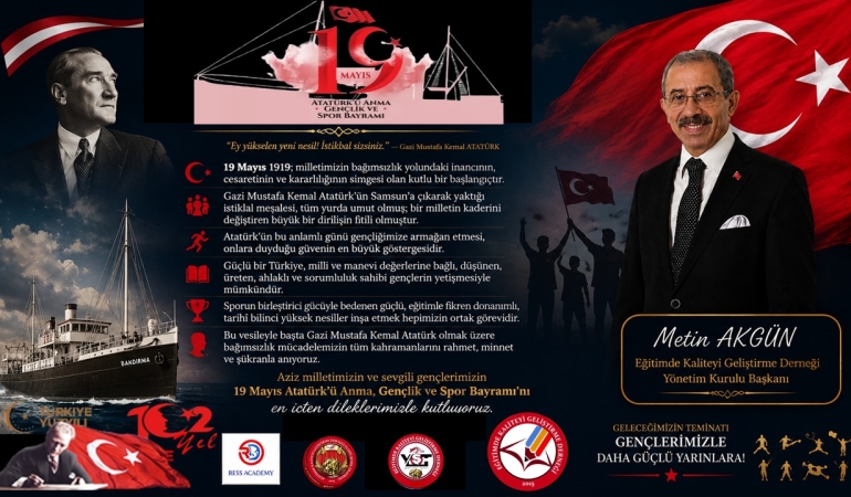 Eğitimde Kaliteyi Geliştirme Derneği Başkanı Metin Akgün: 19 Mayıs sıradan bir gün değil